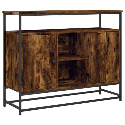 VidaXL Komoda, przydymiony dąb, 100x35x80 cm, materiał drewnopochodny