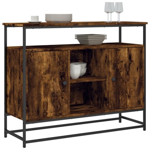 VidaXL Komoda, przydymiony dąb, 100x35x80 cm, materiał drewnopochodny