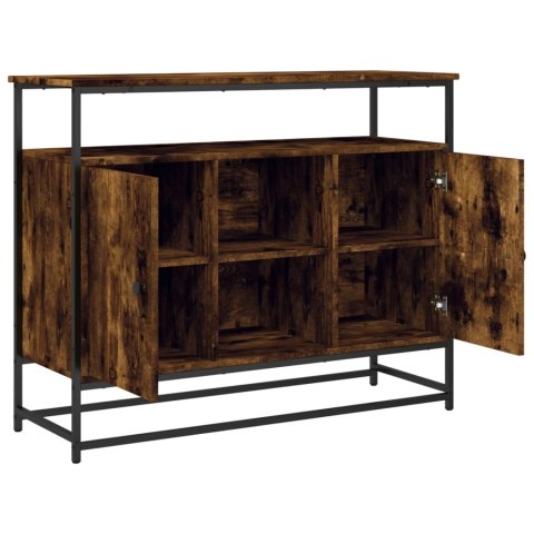 VidaXL Komoda, przydymiony dąb, 100x35x80 cm, materiał drewnopochodny