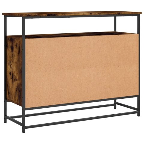 VidaXL Komoda, przydymiony dąb, 100x35x80 cm, materiał drewnopochodny
