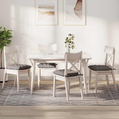VidaXL Poduszki na siedziska 4 pcs Ciemnoszary 40 x 40 x 6 cm tkanina