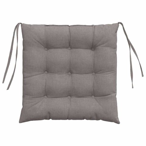 VidaXL Poduszki na siedziska 4 pcs Ciemnoszary 40 x 40 x 6 cm tkanina
