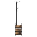 VidaXL Wieszak na płaszcze z półką Stare drewno 75 x 34 x 184 cm