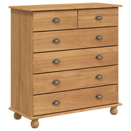 VidaXL Komoda ASKIM Brązowy 91 x 40 x 95,5 cm Lite drewno sosnowe