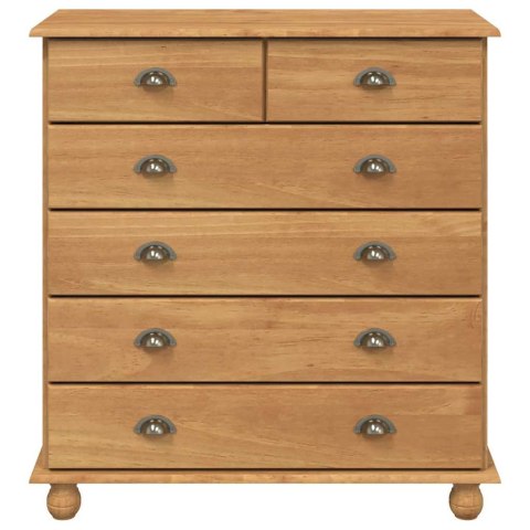 VidaXL Komoda ASKIM Brązowy 91 x 40 x 95,5 cm Lite drewno sosnowe