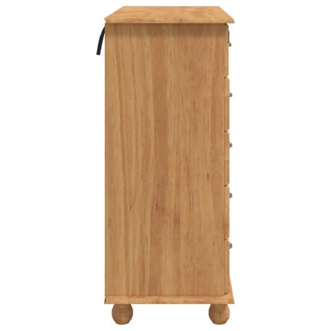 VidaXL Komoda ASKIM Brązowy 91 x 40 x 95,5 cm Lite drewno sosnowe