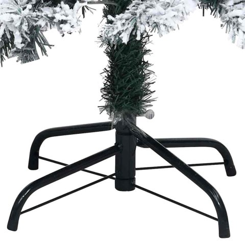 VidaXL Sztuczna choinka z podstawą Biały 180 cm PVC i Stal i Plastik