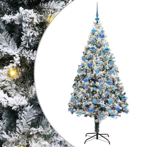 VidaXL Sztuczna choinka z podstawą Biały 180 cm PVC i Stal i Plastik