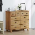 VidaXL Komoda ASKIM Brązowy 91 x 40 x 79 cm Lite drewno sosnowe