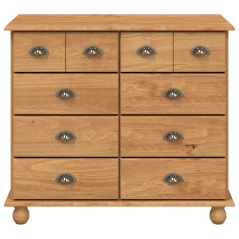 VidaXL Komoda ASKIM Brązowy 91 x 40 x 79 cm Lite drewno sosnowe