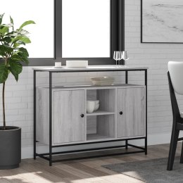 VidaXL Komoda, szary dąb sonoma, 100x35x80 cm, materiał drewnopochodny