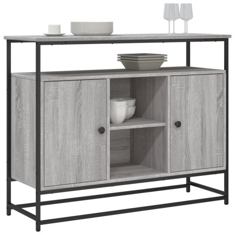 VidaXL Komoda, szary dąb sonoma, 100x35x80 cm, materiał drewnopochodny