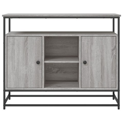 VidaXL Komoda, szary dąb sonoma, 100x35x80 cm, materiał drewnopochodny