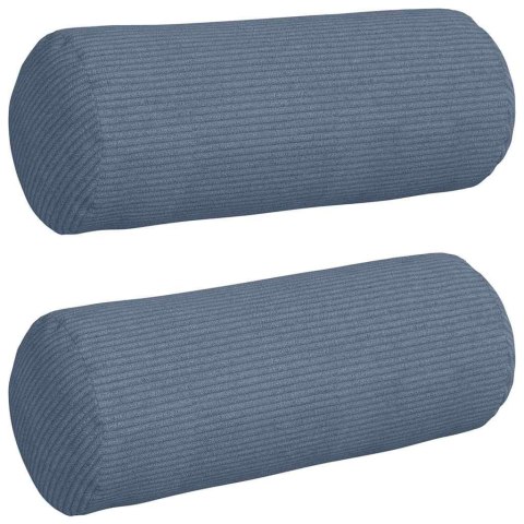 VidaXL Poduszki Wałkowe 2 pcs Niebieski Ø 15 x 40 cm