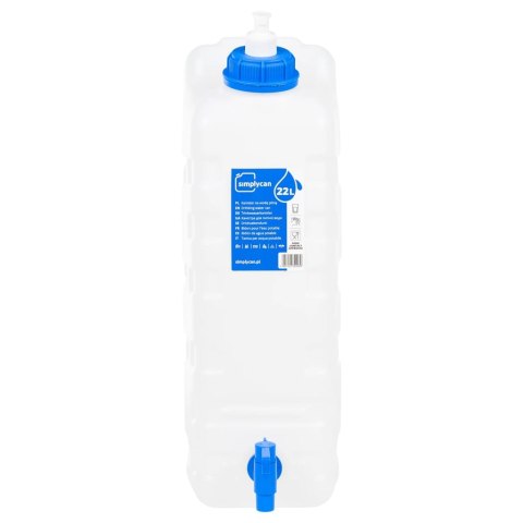 POJEMNIK NA WODĘ Z KRANIKIEM DOZOWNIK MYDŁA 20 L HDPE BIWAK KEMPING TURYSTY