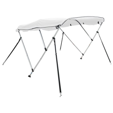 VidaXL Daszek bimini ze ściankami, 3 pałąki, 183x(170-182)x137 cm