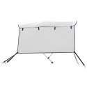 VidaXL Daszek bimini ze ściankami, 3 pałąki, 183x(170-182)x137 cm