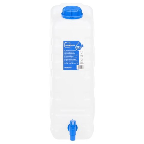 POJEMNIK NA WODĘ Z KRANIKIEM DOZOWNIK MYDŁA 20 L HDPE BIWAK KEMPING TURYSTY