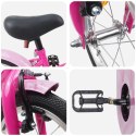 VidaXL Rower Dziecięcy 12 Cali dla dzieci w wieku 2-4 lata Ciemny Róż