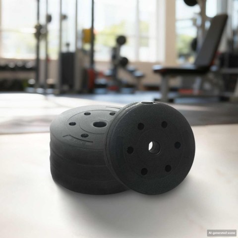 VidaXL Zestaw hantli 2 w 1 40kg Czarny i czerwony