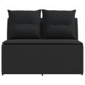 2 SZTUKA ŚRODKOWA SOFA OGRODOWA Z PODNOSZONYM STOLIKIEM