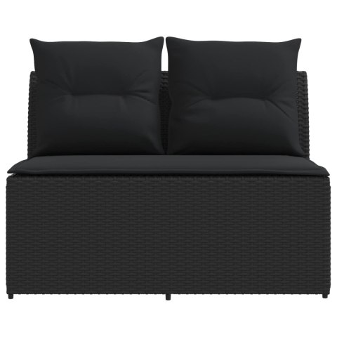 2 SZTUKA ŚRODKOWA SOFA OGRODOWA Z PODNOSZONYM STOLIKIEM