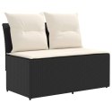 2 SZTUKA ŚRODKOWA SOFA OGRODOWA Z PODNOSZONYM STOLIKIEM