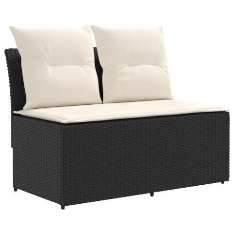2 SZTUKA ŚRODKOWA SOFA OGRODOWA Z PODNOSZONYM STOLIKIEM