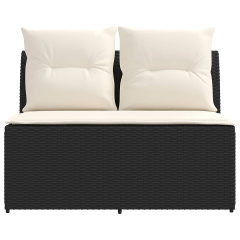 2 SZTUKA ŚRODKOWA SOFA OGRODOWA Z PODNOSZONYM STOLIKIEM