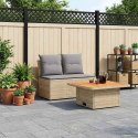 2 SZTUKA ŚRODKOWA SOFA OGRODOWA Z PODNOSZONYM STOLIKIEM
