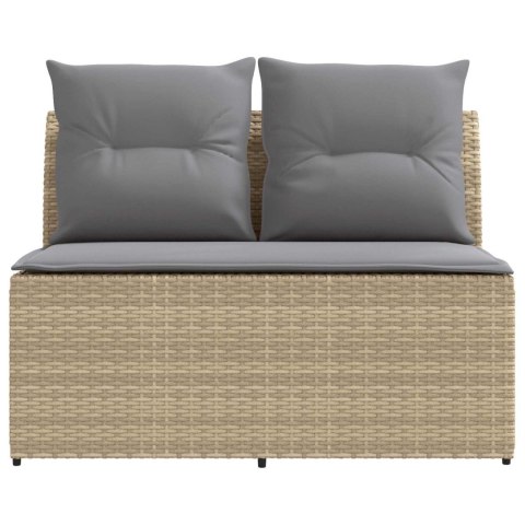 2 SZTUKA ŚRODKOWA SOFA OGRODOWA Z PODNOSZONYM STOLIKIEM