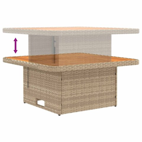 2 SZTUKA ŚRODKOWA SOFA OGRODOWA Z PODNOSZONYM STOLIKIEM