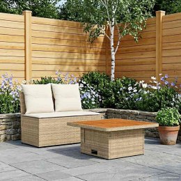 2 SZTUKA ŚRODKOWA SOFA OGRODOWA Z PODNOSZONYM STOLIKIEM