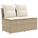 2 SZTUKA ŚRODKOWA SOFA OGRODOWA Z PODNOSZONYM STOLIKIEM