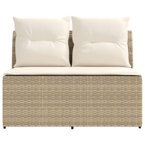 2 SZTUKA ŚRODKOWA SOFA OGRODOWA Z PODNOSZONYM STOLIKIEM