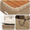 2 SZTUKA ŚRODKOWA SOFA OGRODOWA Z PODNOSZONYM STOLIKIEM