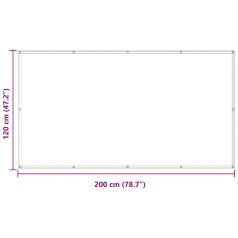 EKRAN BALKONOWY 120X200CM ALUMINIUM OXFORD POWLEKANY PU