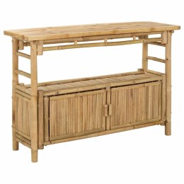 VidaXL Konsola z półką z drzwiami Naturalny 110 x 35 x 75 cm Bambus