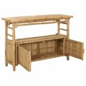 VidaXL Konsola z półką z drzwiami Naturalny 110 x 35 x 75 cm Bambus