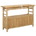 VidaXL Konsola z półką z drzwiami Naturalny 110 x 35 x 75 cm Bambus