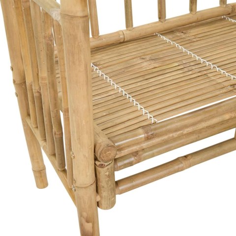 VidaXL Łuk ogrodowy z ławką Naturalny 115 x 50 x 205 cm Bambus