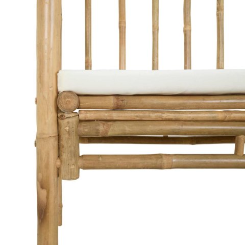 VidaXL Łuk ogrodowy z ławką Naturalny 115 x 50 x 205 cm Bambus