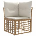 VidaXL Modularna narożna sofa ogrodowa naturalny polirattan