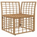 VidaXL Modularna narożna sofa ogrodowa naturalny polirattan