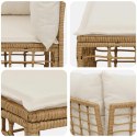 VidaXL Modularna narożna sofa ogrodowa naturalny polirattan