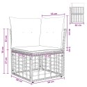 VidaXL Modularna narożna sofa ogrodowa naturalny polirattan