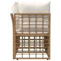 VidaXL Ogrodowy loveseat 2 pcs Naturalny i Kremowy Biały polirattan
