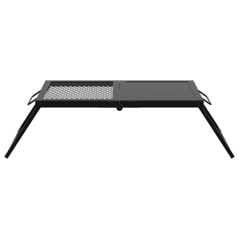 VidaXL Składany Grill Campingowy Czarny 31,5 x 26,5 x 4 cm
