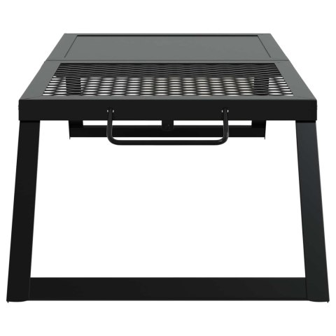VidaXL Składany Grill Campingowy Czarny 31,5 x 26,5 x 4 cm