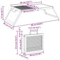 VidaXL Składany Grill Campingowy Czarny 31,5 x 26,5 x 4 cm